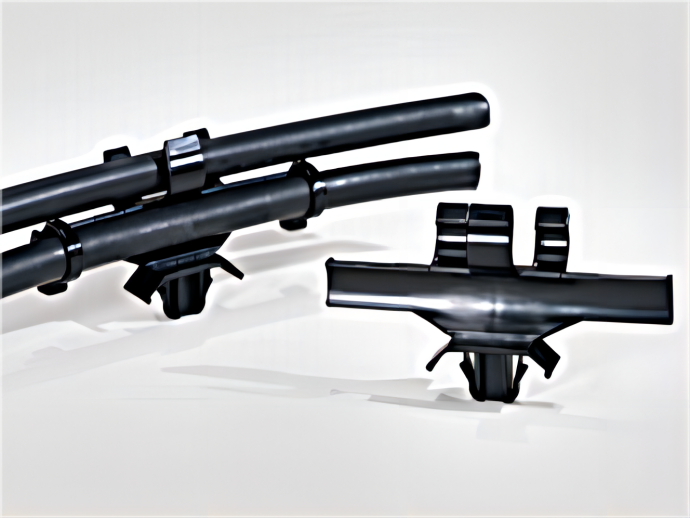 带箭头（tóu）的固定管夹，适用于椭圆孔