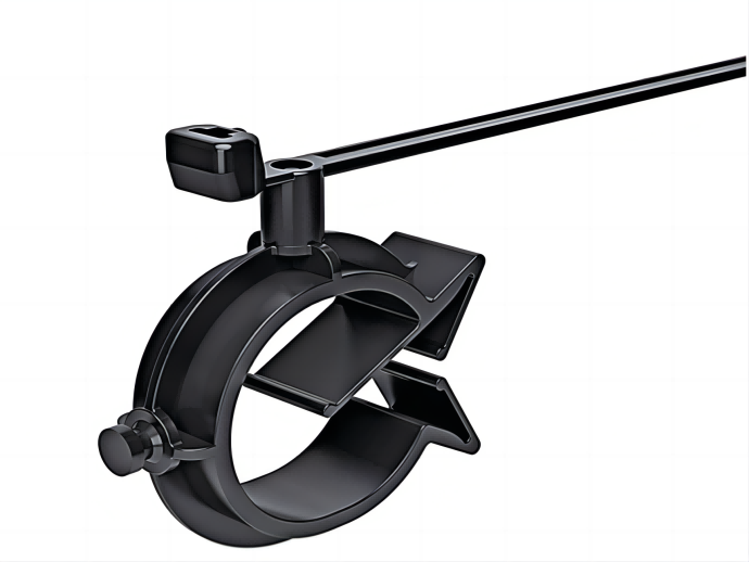 带管夹的分体式固定扎带，可（kě） 360°旋（xuán）转