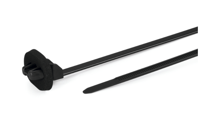 帶箭（jiàn）頭和圓盤的一體式固（gù）定紮帶，適用於橢圓孔，帶密封圈